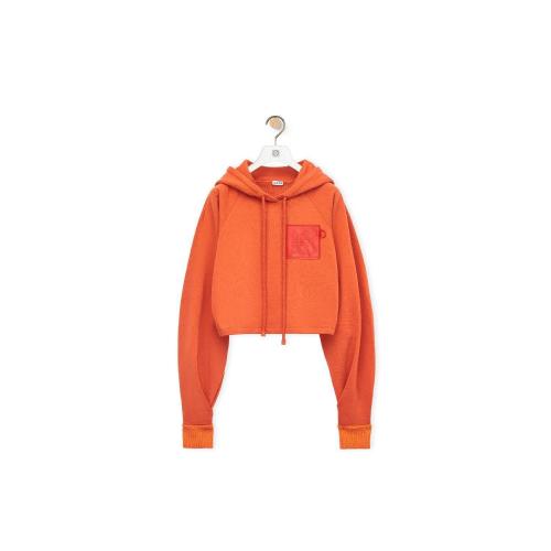  LOEWE罗意威 22年秋冬 女士 卫衣 Anagram cropped hoodie in cotton S359Y22X18-9120