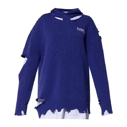  Balenciaga/巴黎世家 女士蓝色棉质针织衫/毛衫 662718T3212 4691 PLFSX