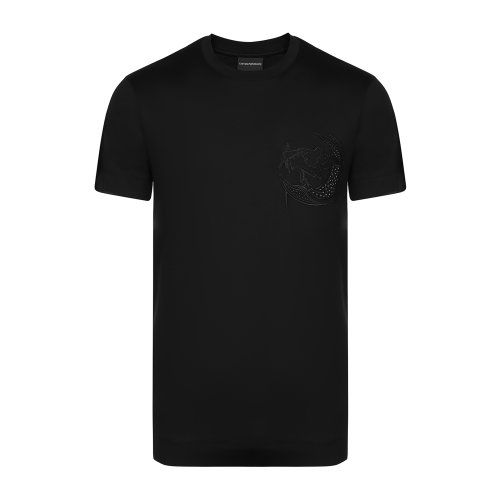 Emporio Armani/安普里奥阿玛尼 黑色 男士限定款生肖口袋饰圆领短袖T恤【CNY CAPSULE】 3H1T7C-1JCQZ-0999