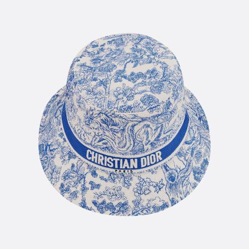  DIOR迪奥 22年春夏 女士 帽子 Dior 印花窄檐桶帽 24TJV923X150_C506