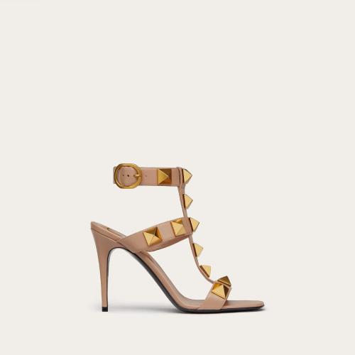  VALENTINO华伦天奴 22年秋冬 女士 高跟凉鞋 SANDALES ROMAN STUD EN VEAU. TALON?: 100?MM