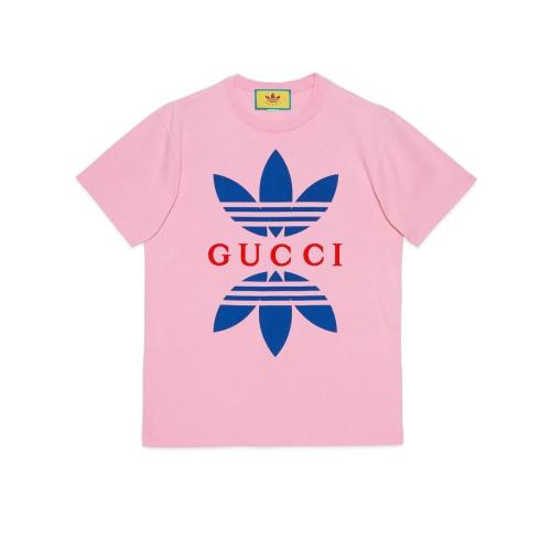  GUCCI古驰 22年秋冬 男士 adidas x Gucci联名系列针织棉T恤 548334 XJEMJ 5904