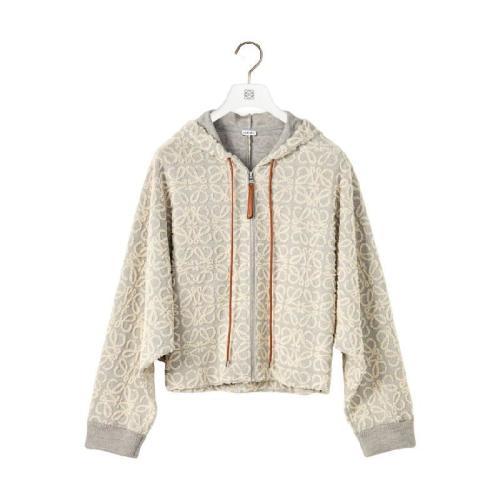  LOEWE罗意威 22年秋冬 女士 卫衣 Oversize Anagram zip hoodie in cotton S359Y25X06-1692
