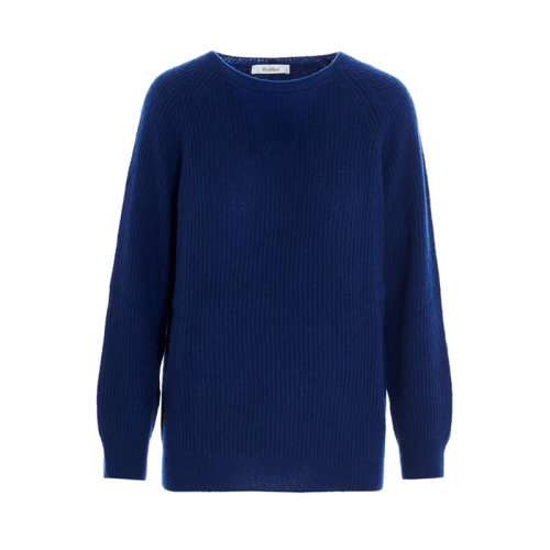 MaxMara/麦丝玛拉 女装 女士蓝色时尚圆领秋冬针织衫/毛衣 B0UQUET006