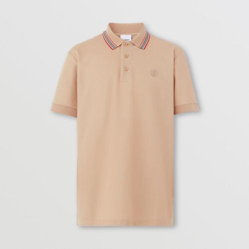  BURBERRY 22年秋冬 男士 标志性条纹衣领珠地网眼布棉质 Polo 衫 80562231
