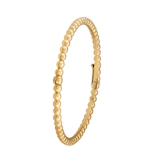 Van Cleef & Arpels/梵克雅宝 经典Perlée系列 女士超小号18k金黄金珍珠形状手镯VCARO7TG00