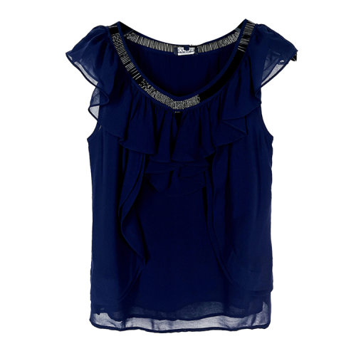 Emporio Armani/安普里奥阿玛尼深蓝色女士无袖T恤  SF002EB80