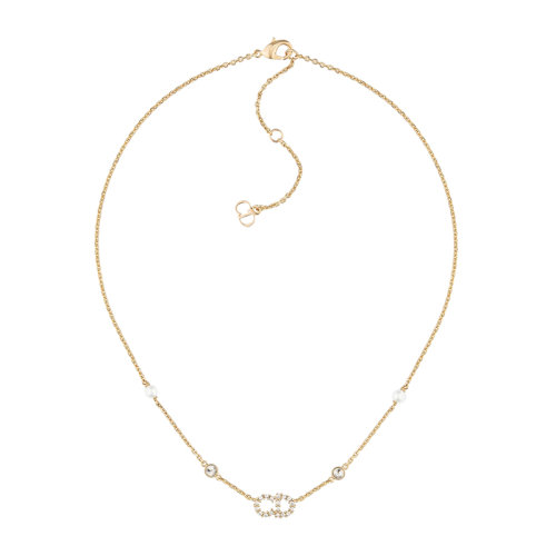 DIOR/迪奥 经典款 CLAIR D LUNE水晶树脂圆珠镀金项链 N1033CDLCY_D301