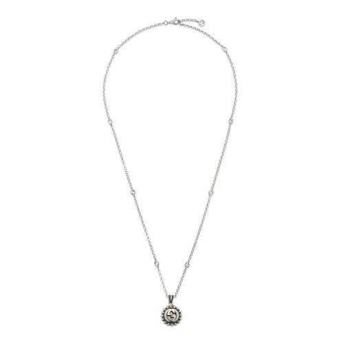 GUCCI古驰 22年秋冬 女士 互扣式双G吊坠项链 728466 J89B0 9515