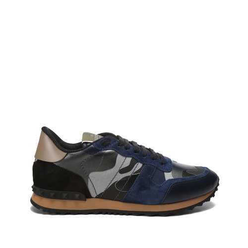 Valentino/华伦天奴 男士织物配皮Rockrunner Camouflage系带休闲运动鞋 XY2S0723 XVU
