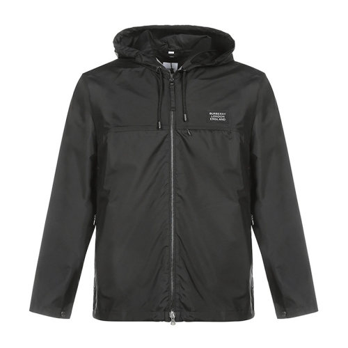 BURBERRY/博柏利  巴宝莉男装 男士黑色聚酯纤维时尚连帽秋冬外套夹克 80323001