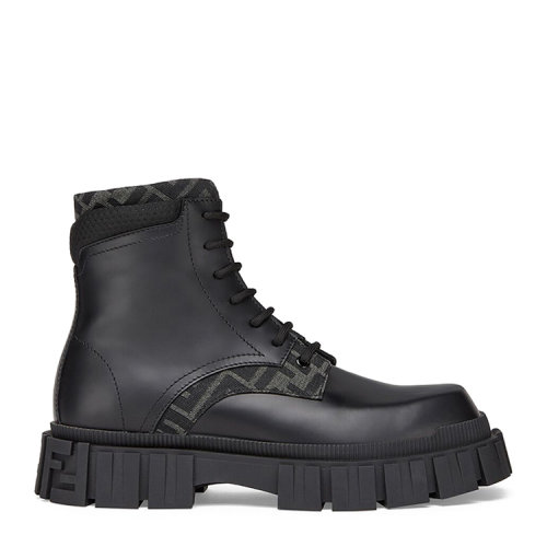 FENDI/芬迪 FENDI FORCE 黑色皮革及踝靴男士短靴7U1458ADMK