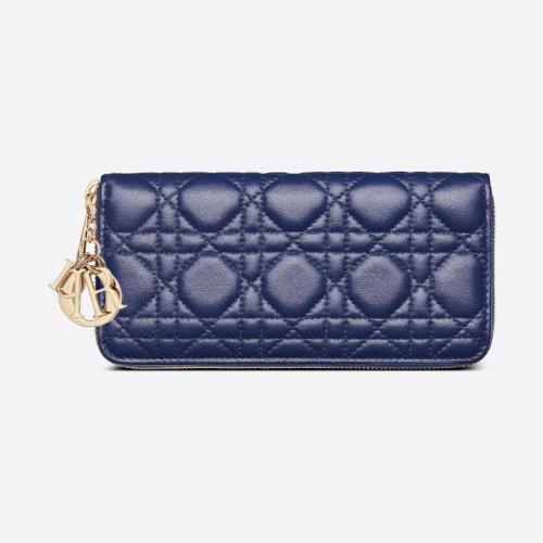  DIOR迪奥 22年秋冬 女士 钱包 Portefeuille Voyageur Lady Dior S0007ONMJ_M14Z