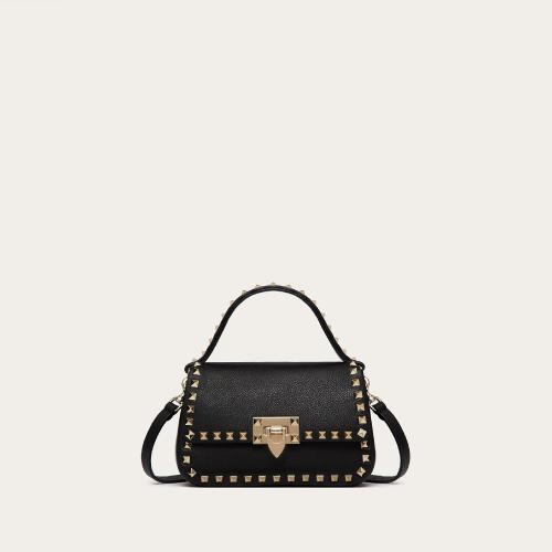  VALENTINO华伦天奴 22年秋冬 女士 单肩包 Petit sac a main Rockstud en veau graine 1W2B0I5