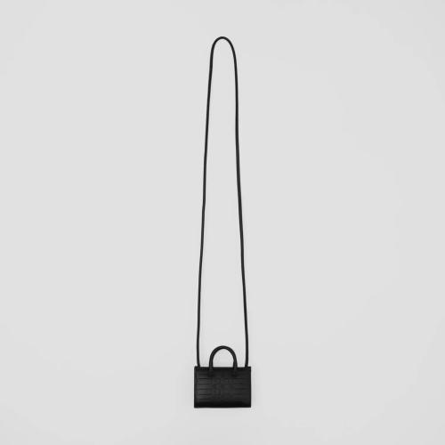  BURBERRY 22年秋冬 男士 格纹压花皮革迷你包 80595221