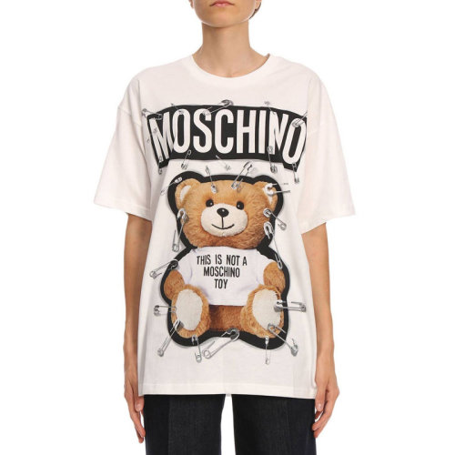 MOSCHINO/莫斯奇诺 女装 服装 棉质小熊logo印花 女士短袖T恤