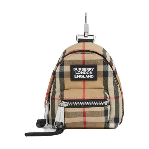 BURBERRY 22年秋冬 男士 Vintage 格纹双肩包吊饰 80310611 预定商品1-3周发货