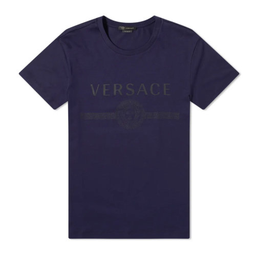 VERSACE/范思哲 男士纯色棉质经典字母徽标美杜莎头像印花圆领上衣短袖T恤 A83159-A228806 多色可选