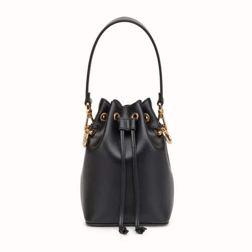 FENDI/芬迪 迷你款女士纯色滑面小牛皮手提水桶包 2色可选
