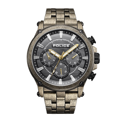 Police/警察 大表盘钢带手表迷彩潮流欧美石英男士腕表PL.15920JSQG/61M
