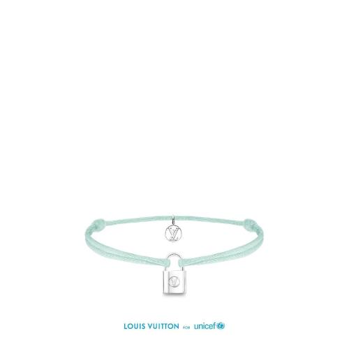  LV路易威登 22年秋冬 女士 手链 Silver Lockit X Doudou Louis 手链，回收银与绳带 Q05170 预定商品2-8周发货