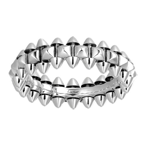 CARTIER/卡地亚 CLASH DE CARTIER系列18K金白金子弹头铆钉小号戒指/指环B4233100