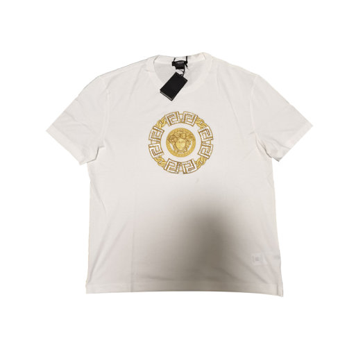 VERSACE/范思哲 美杜莎圆领刺绣休闲短袖圆领T恤上衣