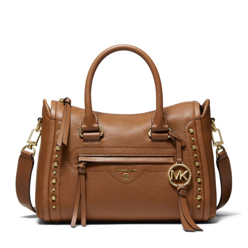 Michael Kors/迈克·科尔斯 Carine系列小号女士纯色牛皮经典MK字母徽标装饰铆钉元素拉链开合单肩包斜挎包手提包女包 30S0GCCS1T 多色可选