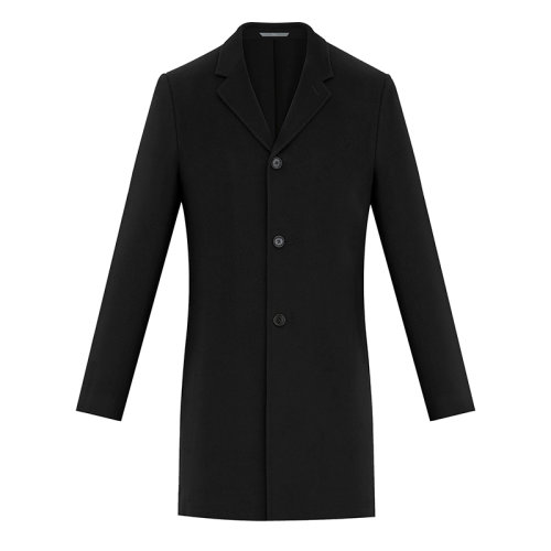 DIOR/迪奥  男士黑色羊绒单排扣大衣 433C344A3225_C900