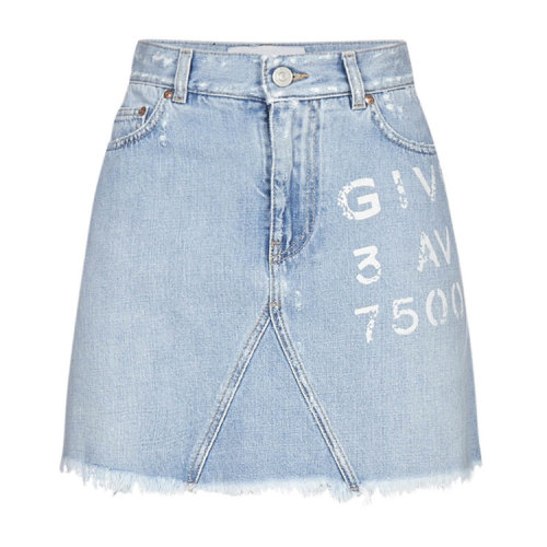 Givenchy/纪梵希 百搭 女性 浅蓝色 棉质女士半身裙 BW40GL50D1-452 ZWJ0012CD