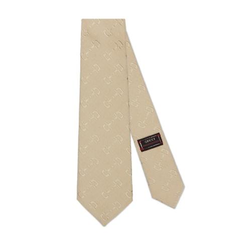  GUCCI古驰 22年秋冬 男士 马衔扣提花真丝羊毛领带 720993 4E799 9400