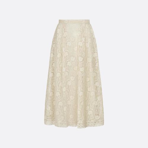  DIOR迪奥 22年秋冬 女士 半身裙 Jupe mi-longue evasee 311J08A8733_X0200