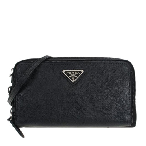 PRADA/普拉达 黑色尼龙女士斜挎包  1BP035-064-F0002-OOL