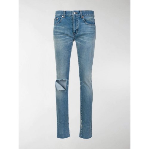  Balenciaga/巴黎世家 女士蓝色棉质牛仔裤 493467 TXE09 4065 PLFSX