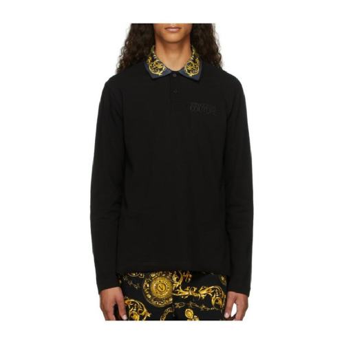  VERSACE/范思哲 男士黑色棉质长袖Polo衫 E71GAGT04-ECJ01T-EG89 PLFSX