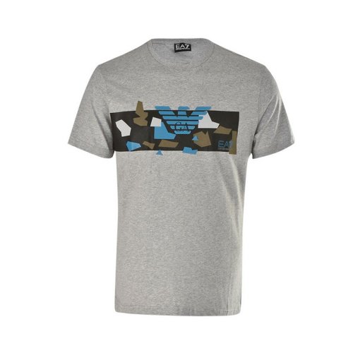  Emporio Armani/安普里奥阿玛尼 男士灰色棉质短袖T恤 3GPT09 JT7Z 3905 PLFSX
