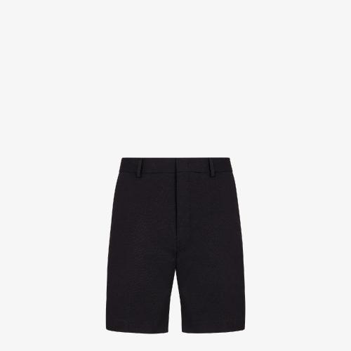  FENDI芬迪 22年秋冬 男士 短裤 黑色华达呢长裤 FB0521AIENF0QA1