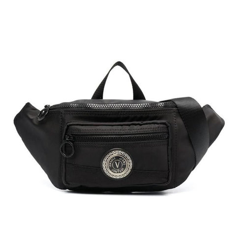 VERSACE JEANS/范思哲牛仔  男包女包黑色时尚百搭内饰巴洛克花纹胸包腰包  EE1YWAB13-E71890-E899