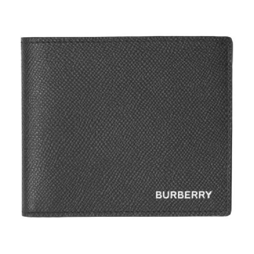  BURBERRY 22年秋冬 男士 粒纹皮革双折钱夹（国际版） 80146531 预定商品1-3周发货