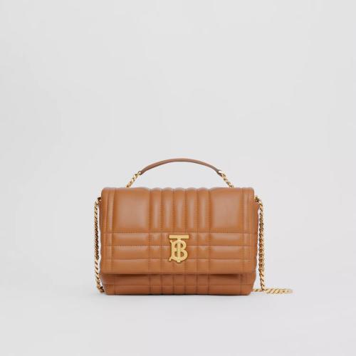  BURBERRY 22年秋冬 女士 Lola – 小号绗缝羔羊皮学院风萝纳包 80490511