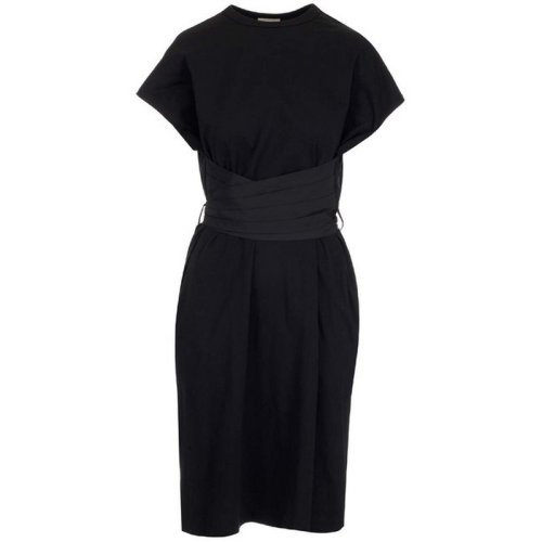  Moncler/蒙克莱 女士黑色棉质连衣裙裙子 8I00015-829HP-999 PLFSX