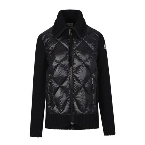 Moncler/蒙克莱 女士黑色羊毛羽绒服 9B00029-A9197-999