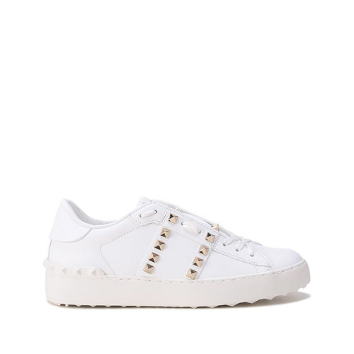 Valentino/华伦天奴【22春夏新款】女士牛皮Rockstud Untitled铆钉装饰系带休闲运动鞋板鞋小白鞋 XW2S0A01 BHS