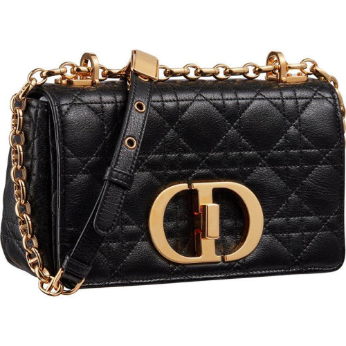DIOR/迪奥 DIOR 黑色皮革金色CD扣装饰斜跨单肩包 M9241UWHC_M900