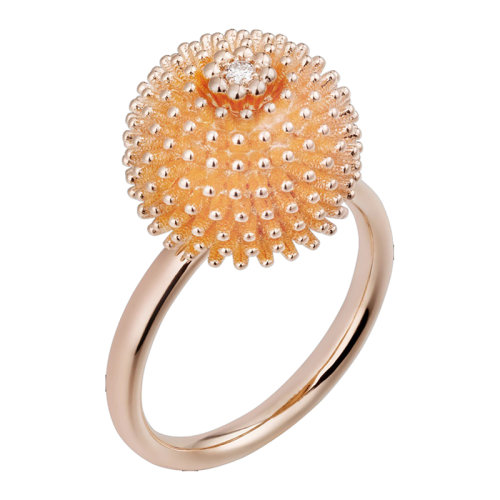 CARTIER/卡地亚 CACTUS DE CARTIER系列 18k金玫瑰金镶嵌钻石仙人球戒指B4224500