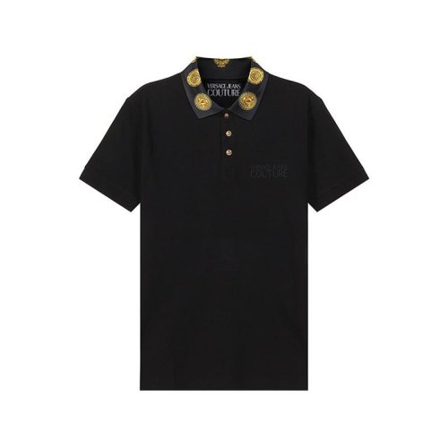  VERSACE JEANS COUTURE 男士黑色棉质短袖POLO衫 72GAGT05 CJ01T 899 PLFSX