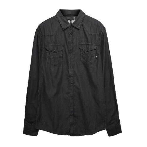 Emporio Armani/安普里奥阿玛尼灰色男士长袖衬衫