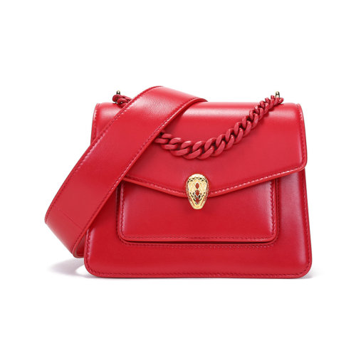 BVLGARI/宝格丽 女士SERPENTI FOREVER系列羊皮小号蛇头扣手提单肩斜挎包 290763