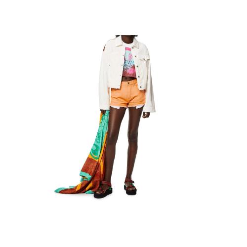  LOEWE罗意威 22年秋冬 女士 夹克 Cropped palm jacket in denim S616Y50X01-2100