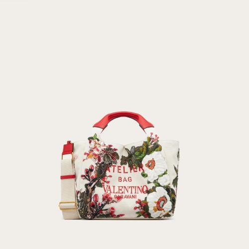  VALENTINO华伦天奴 22年秋冬 女士 单肩包 CABAS MOYEN EN TOILE ATELIER BAG VALENTINO GARA_